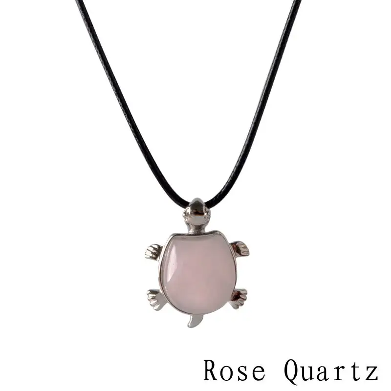 Многоцветный Природный Камень Красный Маленький Черепаха Ожерелья maxi ожерелье