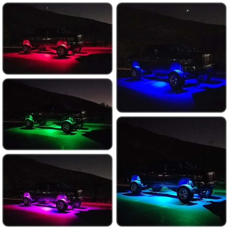 Набор светодиодных ламп RGB с 4 подсветками беспроводной светильник дистанционным