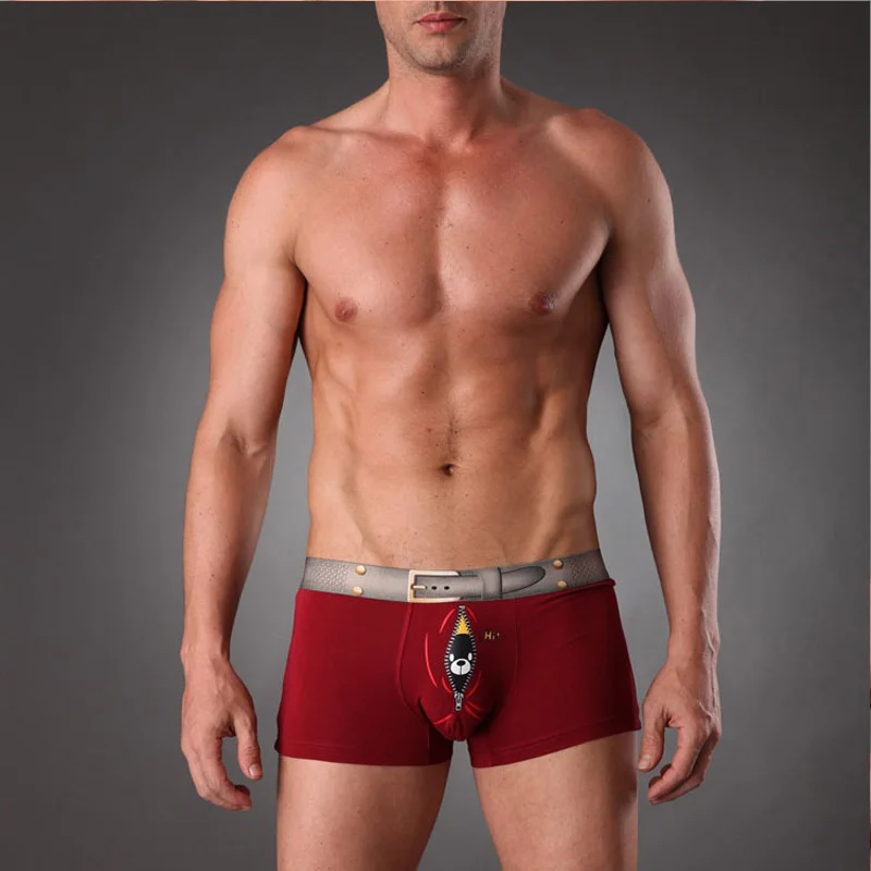 01 wine red Бренд EXILIENS, новинка, мужское нижнее белье, боксерские, Модальные, Homme Boxershorts, мужские боксеры, сексуальные мужские трусы с рисунком, размер M-3XL 093001 - Цвет: 01 wine red