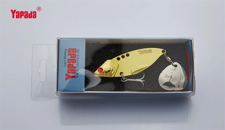 YAPADA VIB 304 стальной батальон 10g/15g/20g/25g тройной крючок+ вращающиеся блестки 50 мм/57 мм/62 мм/65 мм Металлические разноцветные рыболовные приманки