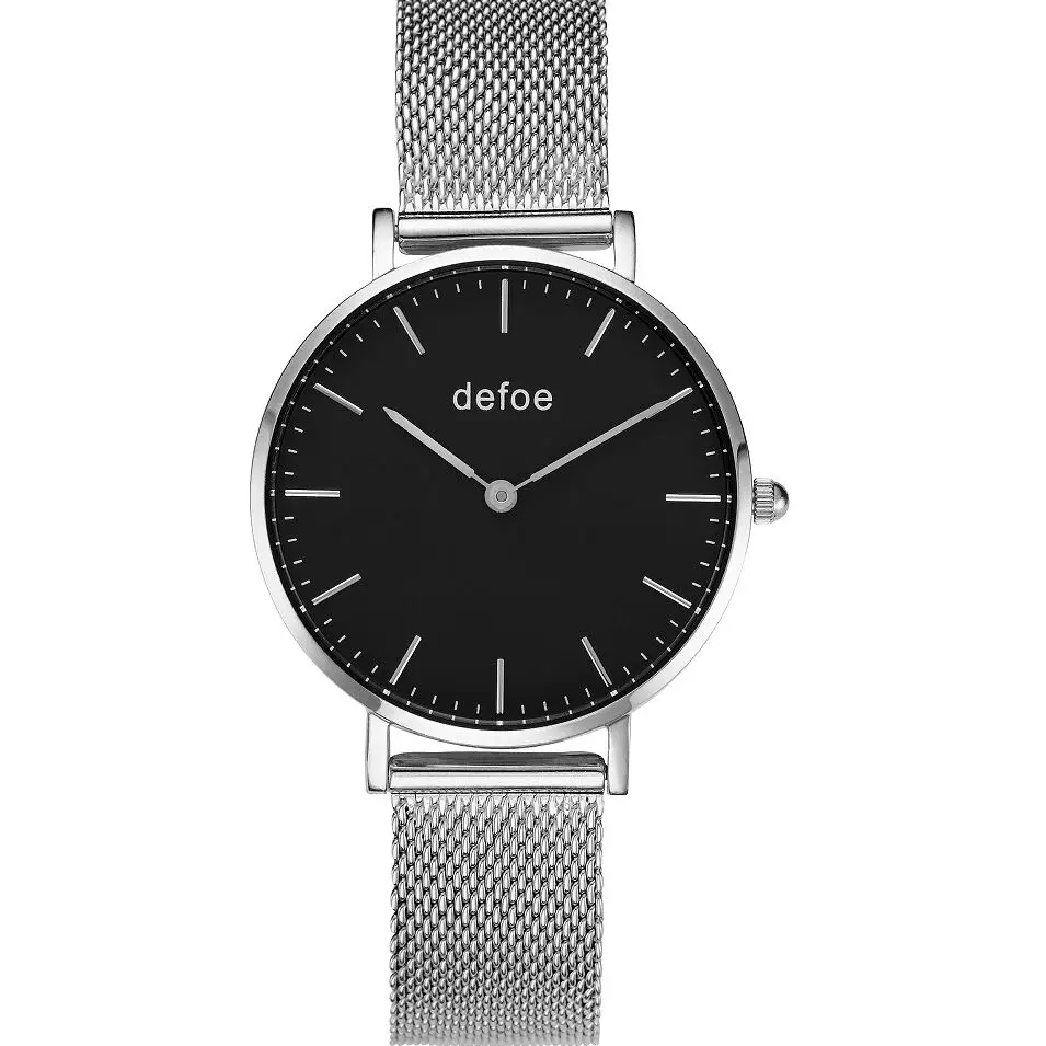 Defoe женские часы из нержавеющей стали высокого качества наручные кварцевые