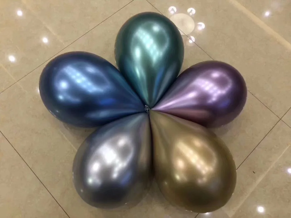 Глянцевые металлические жемчужные латексные воздушные шары 12 дюймов толстые