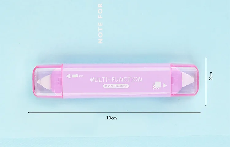 1Pcs Kawaii Two In One Mini Double Head Correction Tape Adhesive Tape Glue Learning Stationery