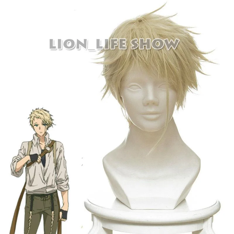 

Violet Evergarden Benedict Blue Short Straight Heat Resistant Blonde Cosplay Wig