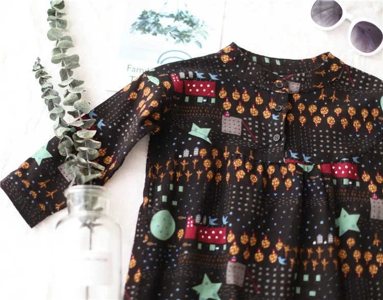 От 1 до 7 лет оптовая продажа 2017 Осень Обувь для девочек платье с принтом Хорошее