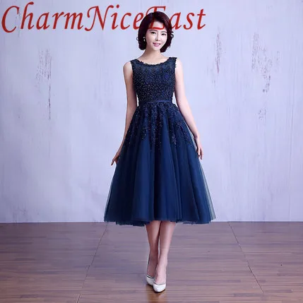 Розовые кружевные Короткие вечерние платья с вышивкой и бисером открытой спиной