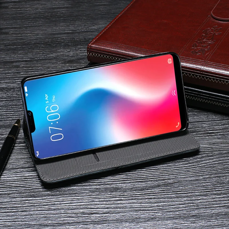 IDEWEI для Vivo V9 чехол Роскошный кожаный флип Y85 защитный телефона Ретро задняя