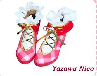 Yazawa Nico ROLECOS/Обувь для костюмированной вечеринки в стиле аниме «Love Live»; обувь для костюмированной вечеринки с цветочным букетом; обувь для костюмированной вечеринки - Цвет: Yazawa Nico