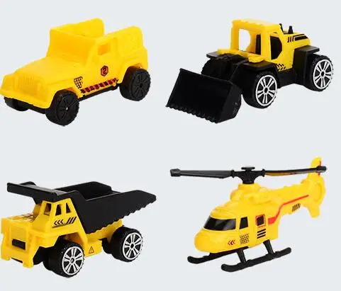4pcs a Литой автомобиль вертолет игрушки 1: 64 модель строительной машины пожарная машина скорой помощи самолет трактор спортивный автомобиль игрушка для мальчиков - Цвет: 4pcs a