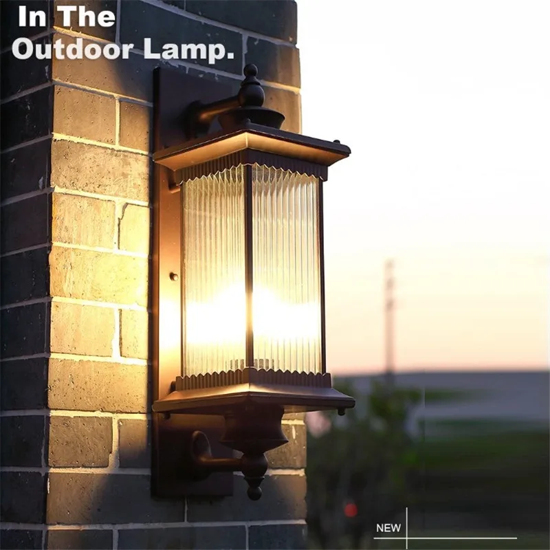 Открытый Простой Ретро Настенные светильники водонепроницаемый Светодиодный светильник для крыльца бра алюминиевый сад балкон прохода лампа декор Освещение