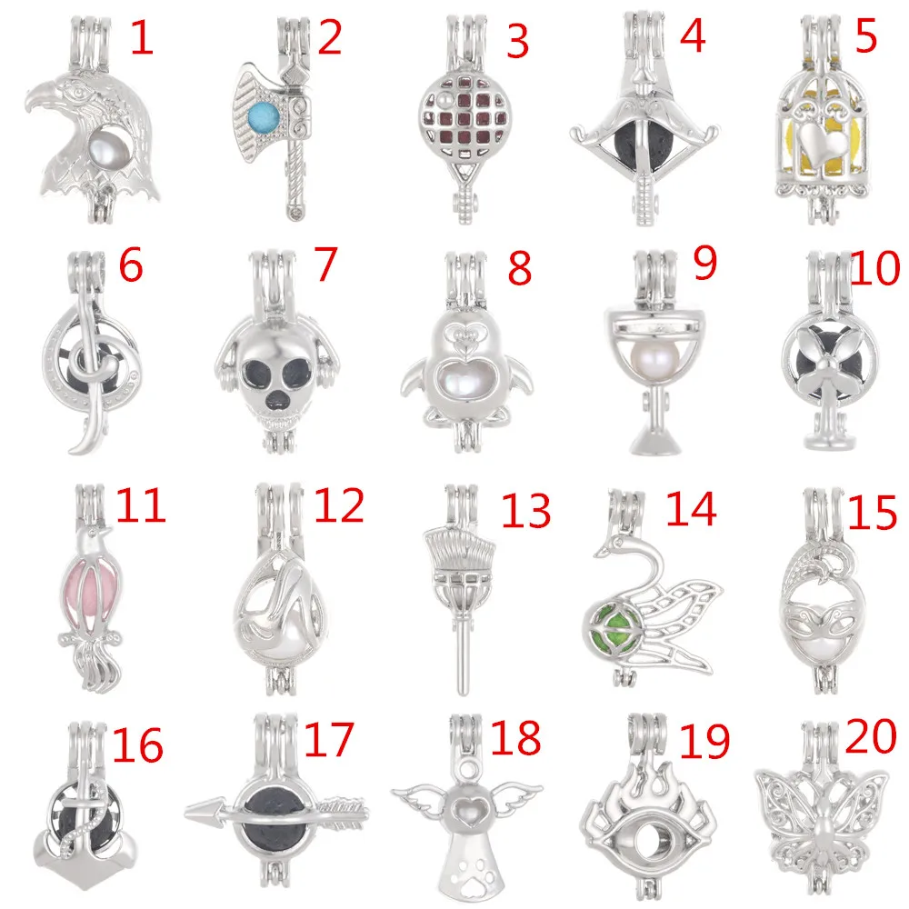 1 шт смешанные жемчужные клетки медальон Подвески Русалка эфирное масло диффузор