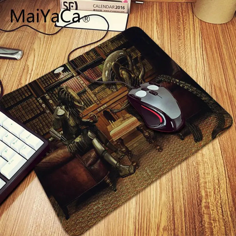 Геймерская мышь MaiYaCa Alien против хищника из натурального каучука коврик для мыши