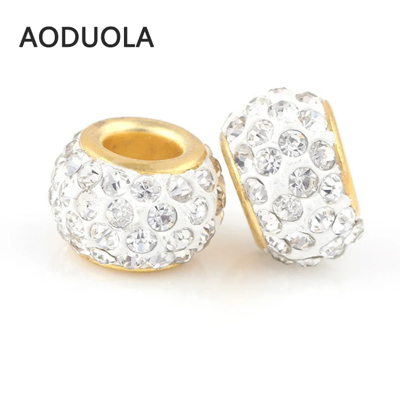 10 шт./партия 4 ряда стразы золотые сделай сам круглые бусины чешские подвески