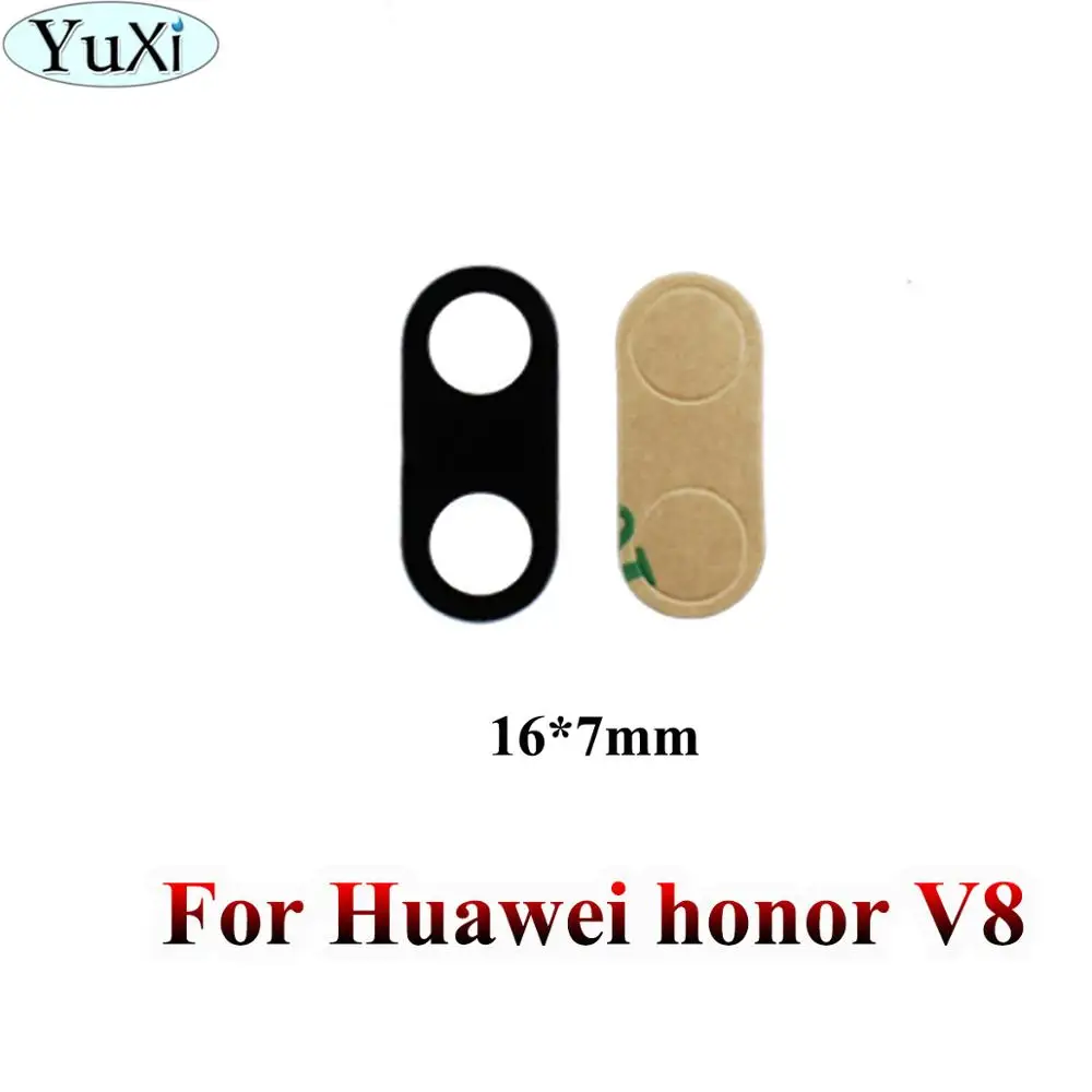 Honor V8 Юйси для huawei Honor 7C 7i 7A 6x 6A 5C 5x 4A 4x 3C 6 V8 V9 8x10 6 Plus играть стеклянный объектив задней камеры с помощью клейкой Стикеры - Цвет: Honor V8