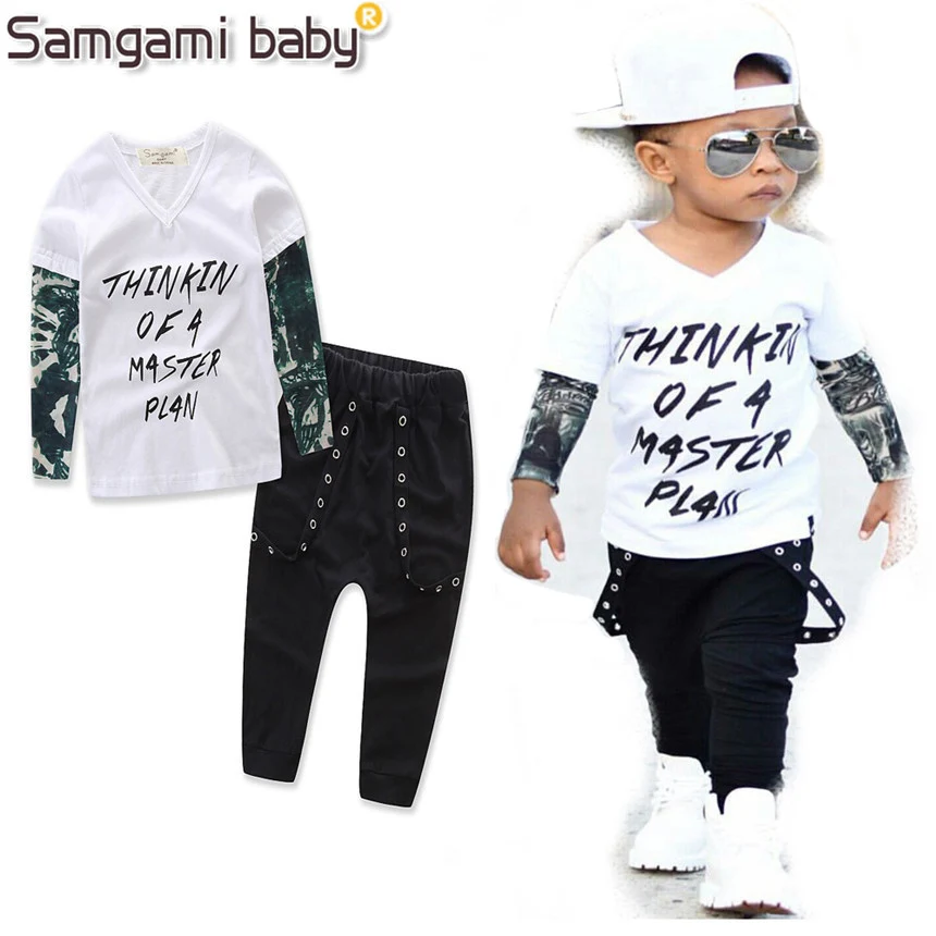 SAMGAMI BABY/комплект одежды для маленьких мальчиков на весну и лето топ с длинными