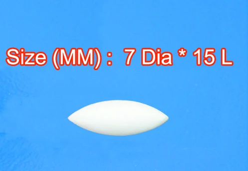 7*15 MM  PTFE Magnetic Stirrer Mixer Stir Bar With Pivot Ring White Color