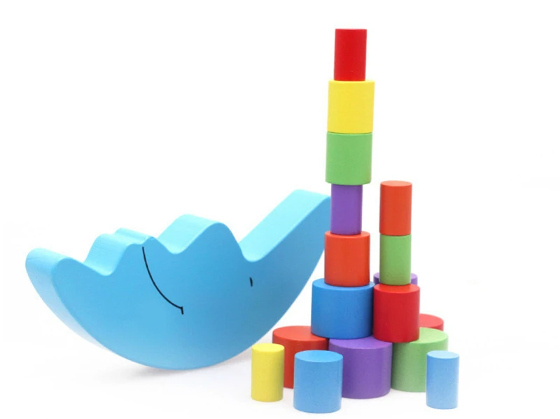 Moon Balance Game Baby Early Learning Toy For Children Wooden Toys Balancing Colorful Blocks Educational Toys|Деревянные