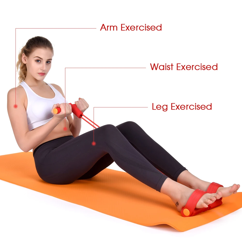 SILITE Диапазоны сопротивления ног Expander тянуть веревку Фитнес оборудование педали