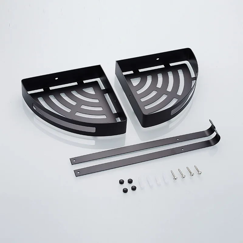 Настенный Черный Штатив для ванной комнаты 304 из нержавеющей стали черная