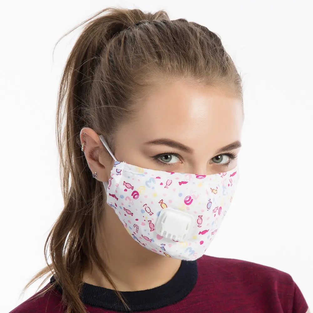 Kajeer хлопок PM2.5 анти-Дымчатая маска дыхание Анти-пыль рот маска Активированный уголь фильтр респиратор рот муфельной твердые маски для лица