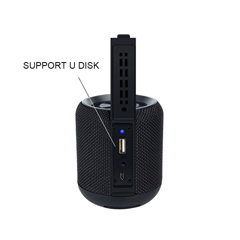 U disk version IPX6 Водонепроницаемый класс открытый беспроводной динамик TWS Bluetooth динамик портативный объемный стерео Bluetooth динамик сабвуфер - Цвет: U disk version