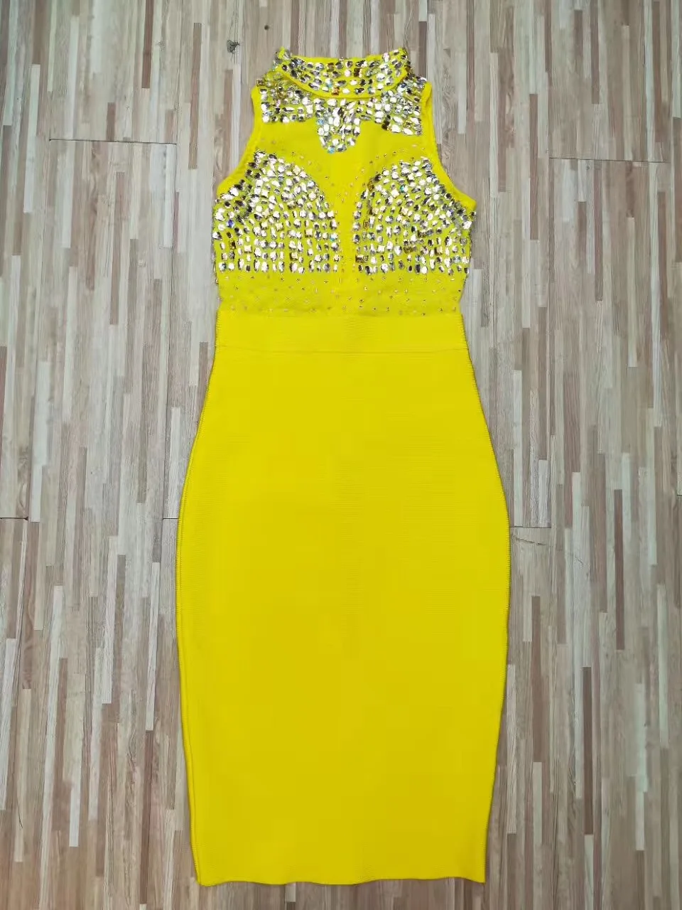 6 цветов высокое качество женское летнее сексуальное Бандажное платье с бисером