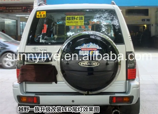 Для TOYOTA Prado FJ90 LC90 светодиодный задний фонарь 1998 2003 красный + черный|tail lamp|led tail