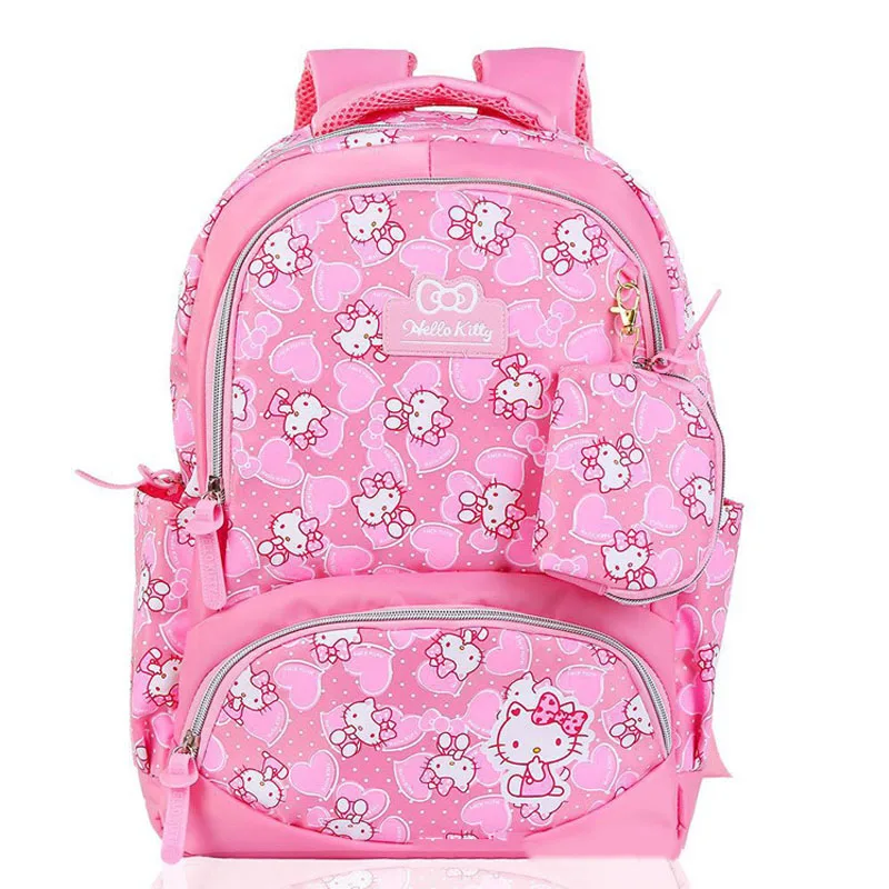 Милый мультяшный розовый рюкзак hello kitty, милый модный женский рюкзак hello kitty на одно плечо, Многофункциональный Детский плюшевый рюкзак - Цвет: B