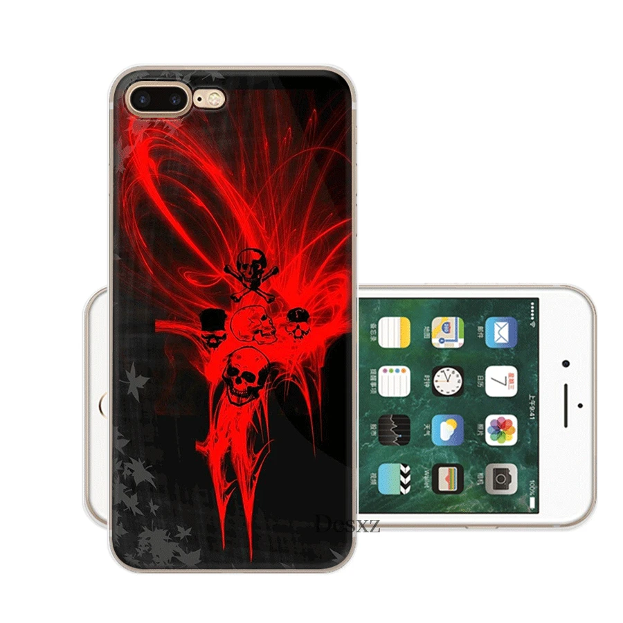 Чехол для мобильного телефона Жесткий iPhone 11 Pro X XR XS Max 6 6s 7 8 Plus 5 5S SE чехол Death Skull |