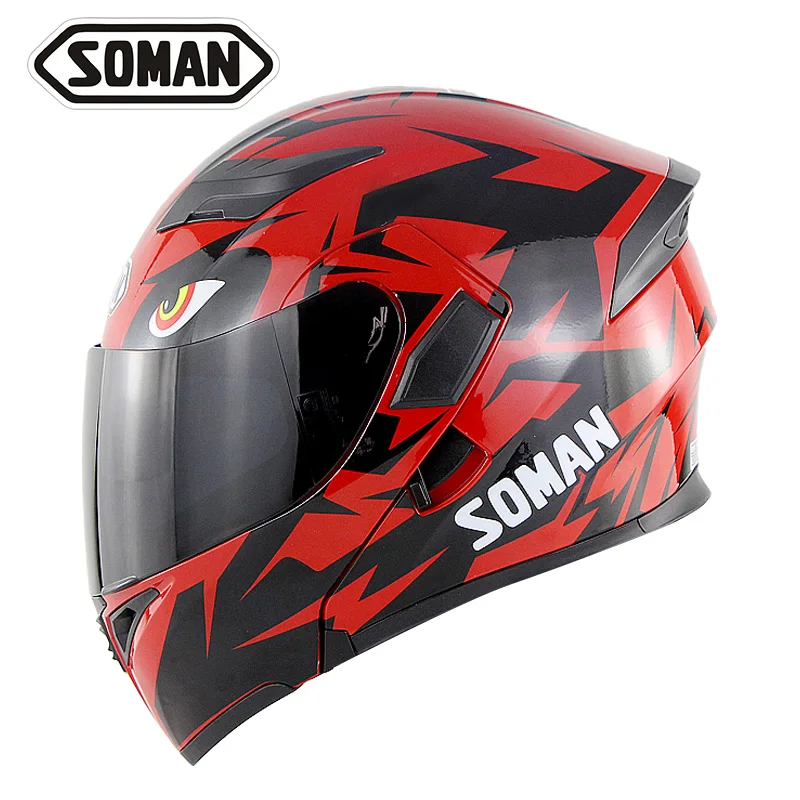 SOMAN 955 SkyEye анти-УФ 400 мотоциклетные шлемы двойные козырьки модель K5 защитные |