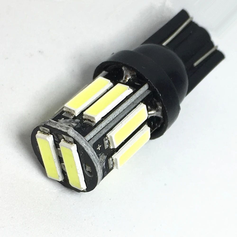 1 шт. автомобильная светодиодная лампа T10 LED W5W 7020 10 SMD 194 168|Сигнальная лампа| |