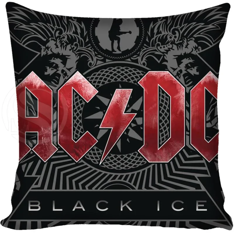 Хит, на заказ, ACDC, квадратный чехол для подушки, на заказ, на молнии, для спальни, для дома, наволочка, чехол, 35X35 см, 40x40 см