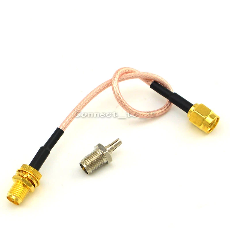 Разъем SMA типа папа и Мама RF адаптер удлинитель Джампер 15 см RG316 + мама К CRC9