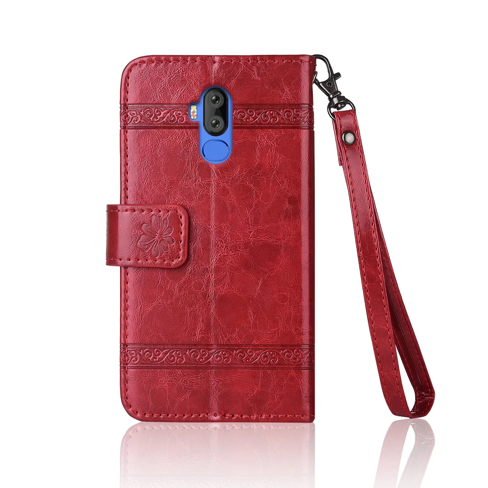 Кожаный чехол книжка для Vernee X2 Fundas с цветочным принтом 100% специальный кошелек