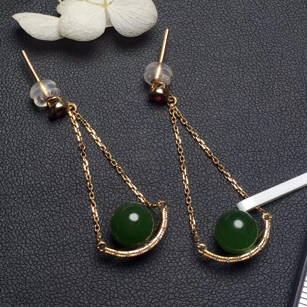 Изящные Ювелирные изделия коллекция Настоящее 18K Белое Золото AU750 100% натуральный