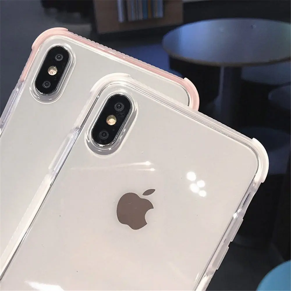 Lovebay противоударный чехол для iPhone X 7 8 6 6S Plus XR XS Max Прозрачный Красочный силиконовый мягкий чехол для телефона TPU прозрачная задняя крышка