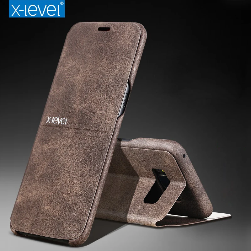 X-Level Экстремальный Роскошный Ретро-чехол из искусственной кожи для samsung Galaxy S8/S8 Plus