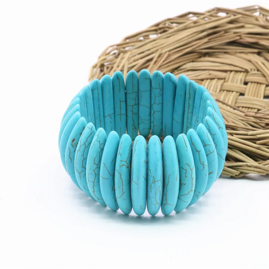 Модные Классические женские ювелирные изделия браслет каменные бусы Черные Вены