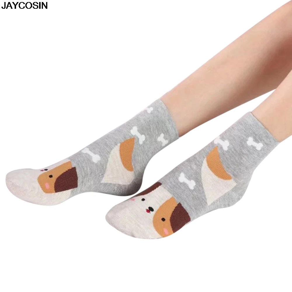 JACOSIN 2019 Новые Модные Повседневные Носки с рисунком милой собаки для девушек на