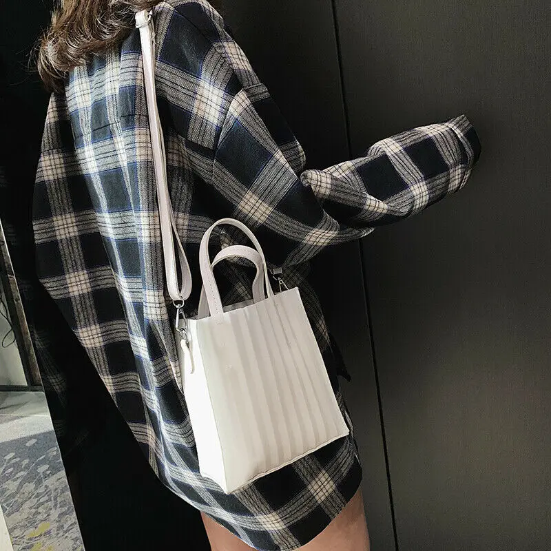 

New Women Faux Leather Square Handbag Satchel Fashion Messenger Cross Body Casual Shoulder Bag Tote Purse