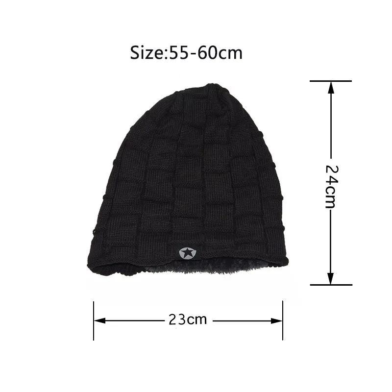 MAXMESSY Unisex Warmth Winter Hats Men Thicken Plus velvet Knitted Beanie Cap Soft Female Warm Cotton Hat ski Bonnet Caps N222 | Аксессуары