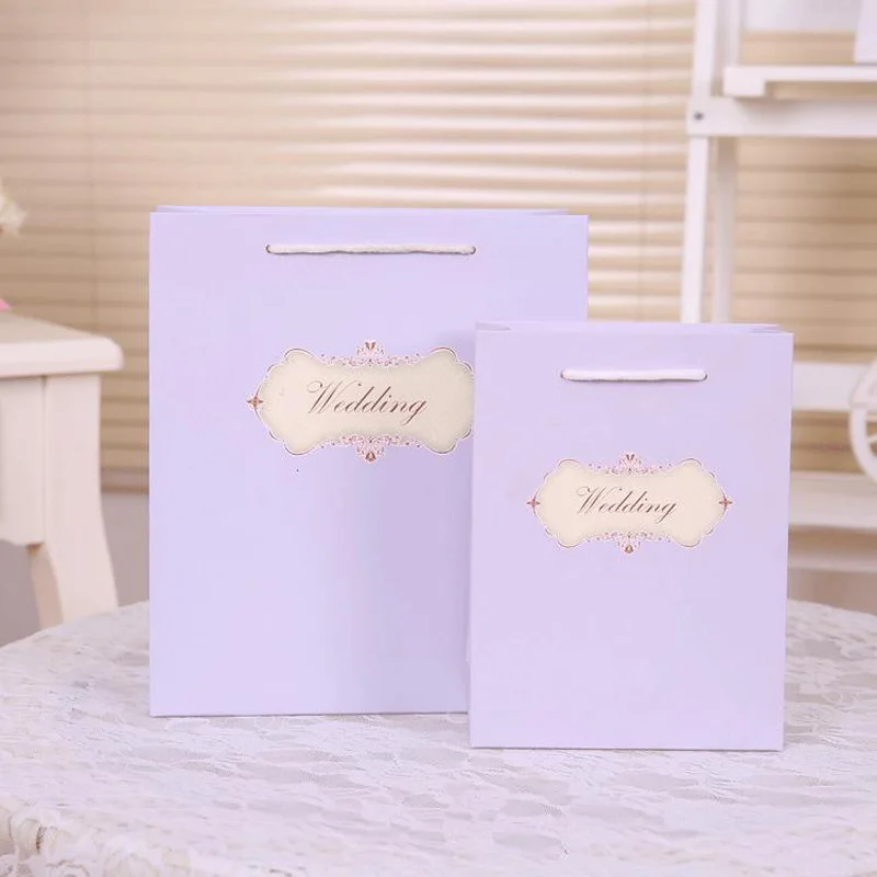 50 шт./лот свадебные бумажные подарочные пакеты с ручками сувениры для гостей