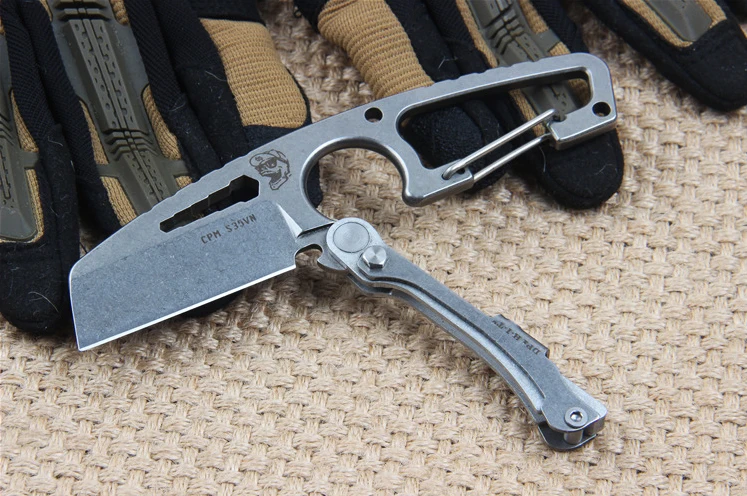 Высокое качество 61HRC CPM-S35VN Порошковая сталь лезвие S35VN ручка карманный нож Тактический походный ключ нож Открытый выживания EDC инструмент