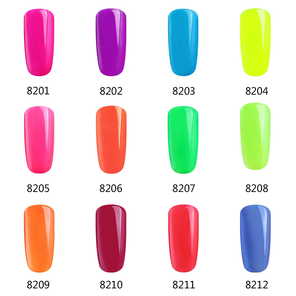 

FairyGlo 10ML Luminous Nail Gel Polish Glow In The Dark Fluorescent Neon Gel Varnish Soak Off Nail Lacquer Esmalte for Nails