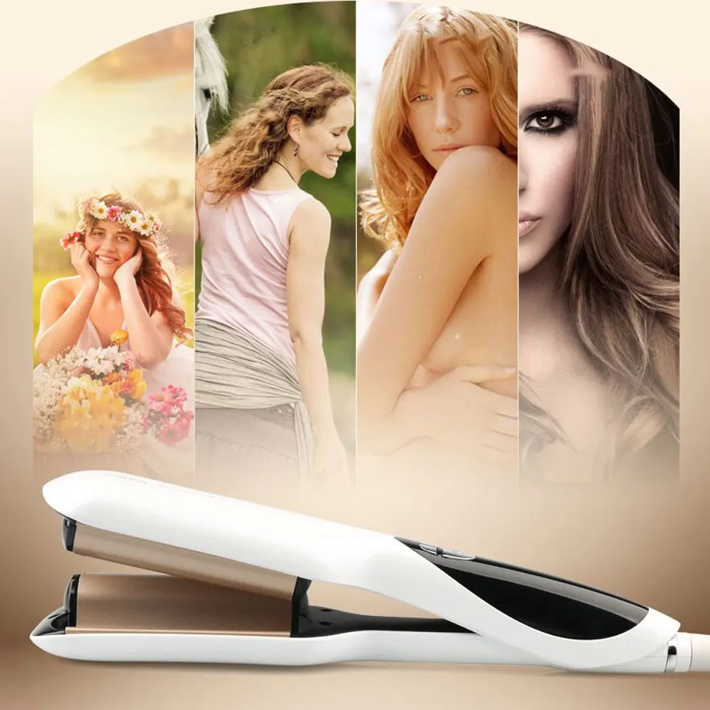 

2pcs/lot Electric Hair Crimping Iron 28mm Diameter Tourmaline Ceramic Rapid Heating Curler 120-200 Celsius 220V