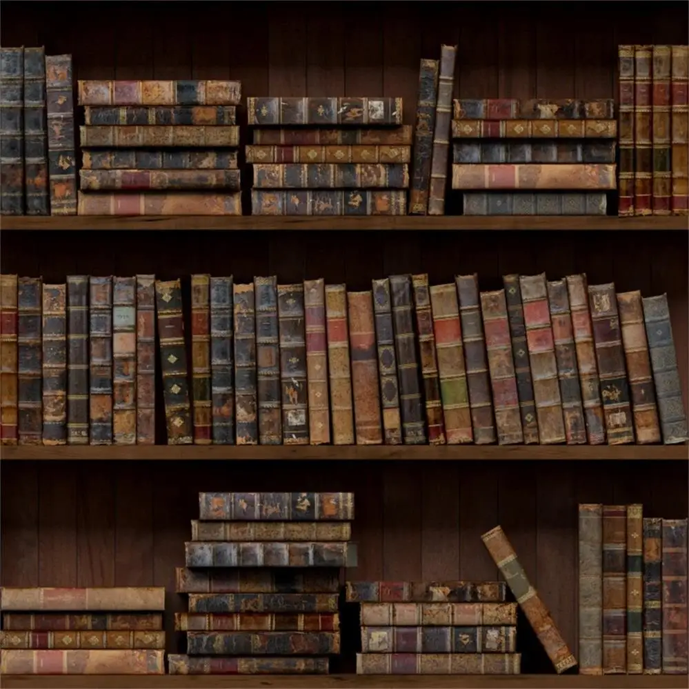NBK06817 Laeacco Library старая деревянная книжная полка книги для изучения детского портрета Фото фоны для фотосъемки фотосессия Фотостудия - Цвет: NBK06817