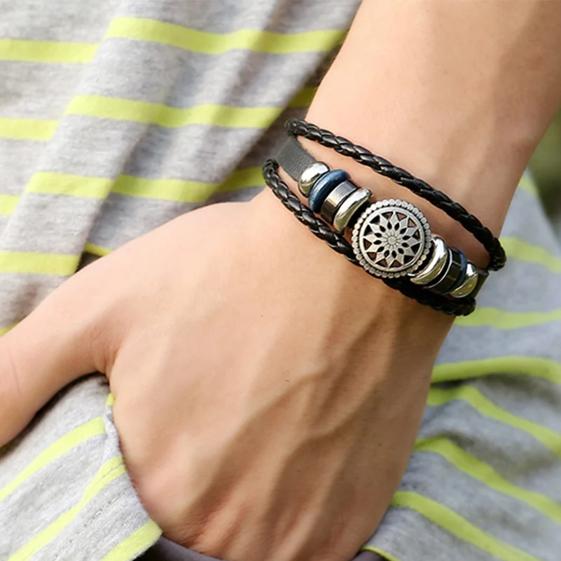 Серебряный браслет с подвесками 2018 модные ювелирные изделия мужской ручной панк