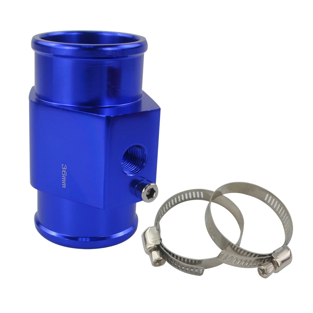 BLUE 36mm 1 шт. температура воды датчик температуры трубы Калибр Шланг радиатора адаптер Размер 28 мм/30 мм/32 мм/34 мм/36 мм/38 мм/40 мм - Цвет: BLUE 36mm