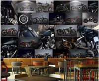 3d photo wallpaper on a wall custom mural personality creative motorcycle locomotive collage living room wallpaper for walls 3 d