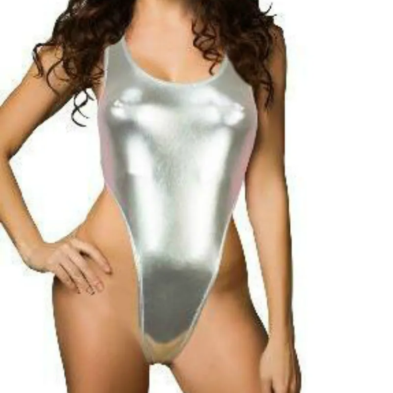 Женское боди из искусственной кожи эротическое сексуальное нижнее белье 5